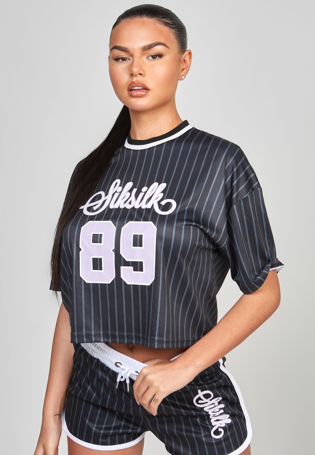 

Футболка с принтом SIKSILK, Серый