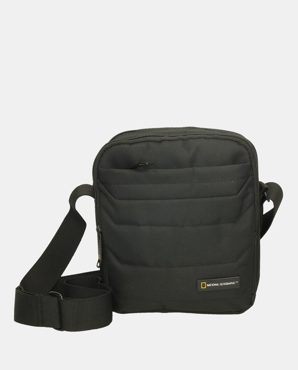 Черная нейлоновая сумка через плечо на молнии National Geographic, черный
