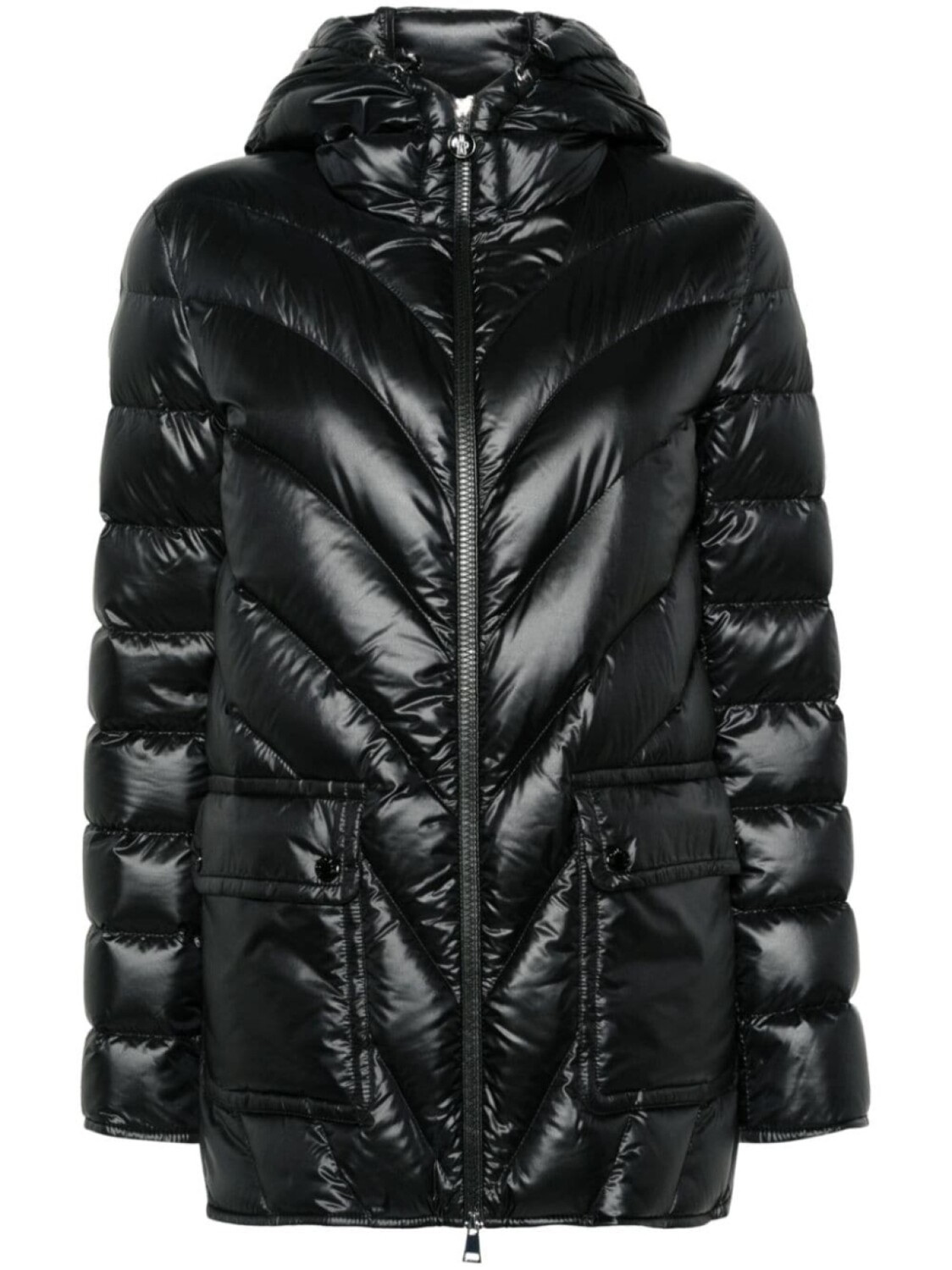 

Moncler пуховик Argenno с капюшоном, черный