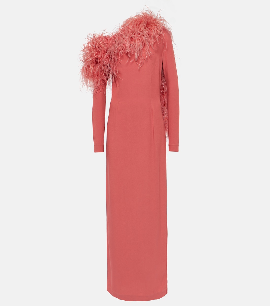 Платье garbo с отделкой перьями Taller Marmo, розовый