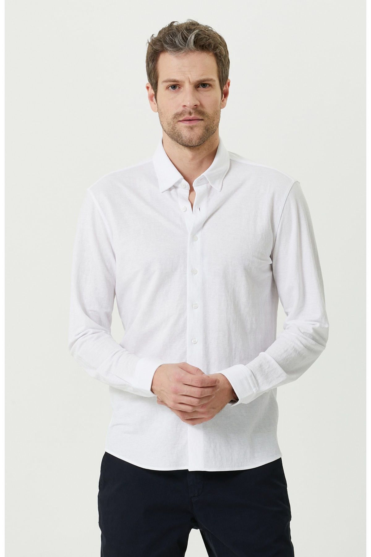 Белая рубашка с длинным рукавом Network, белый