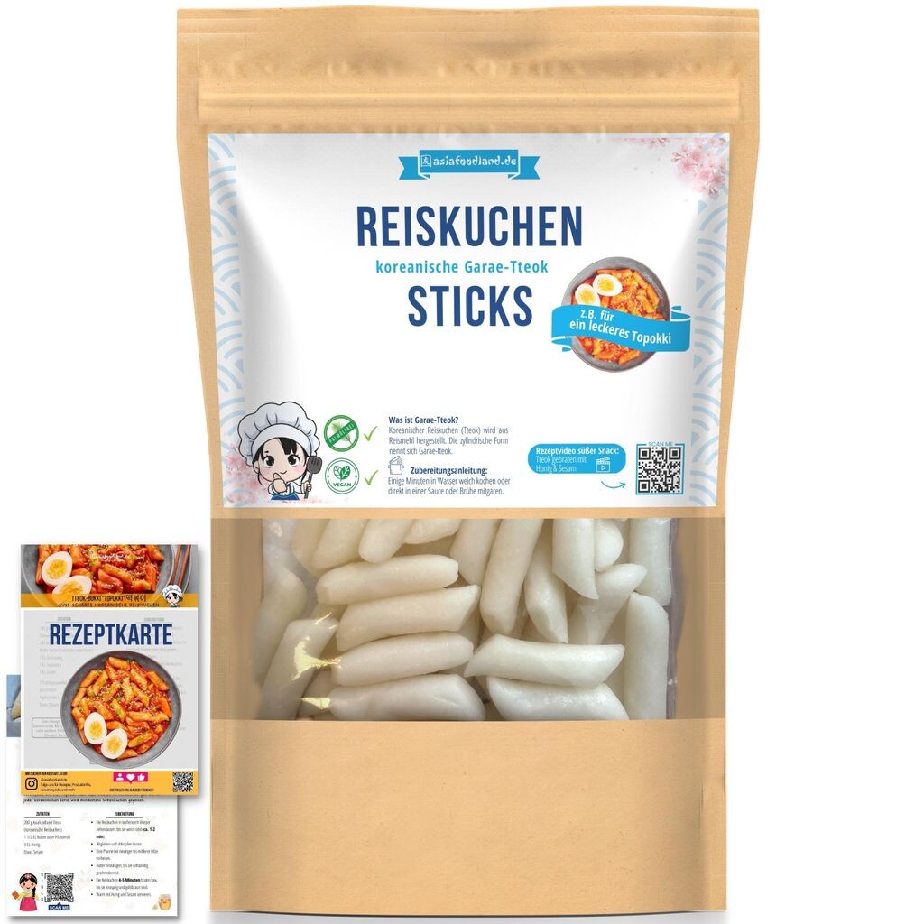 

Корейский рисовый пирог Тток, например, Ттокпокки - ттокбокки - 400г Shanoo