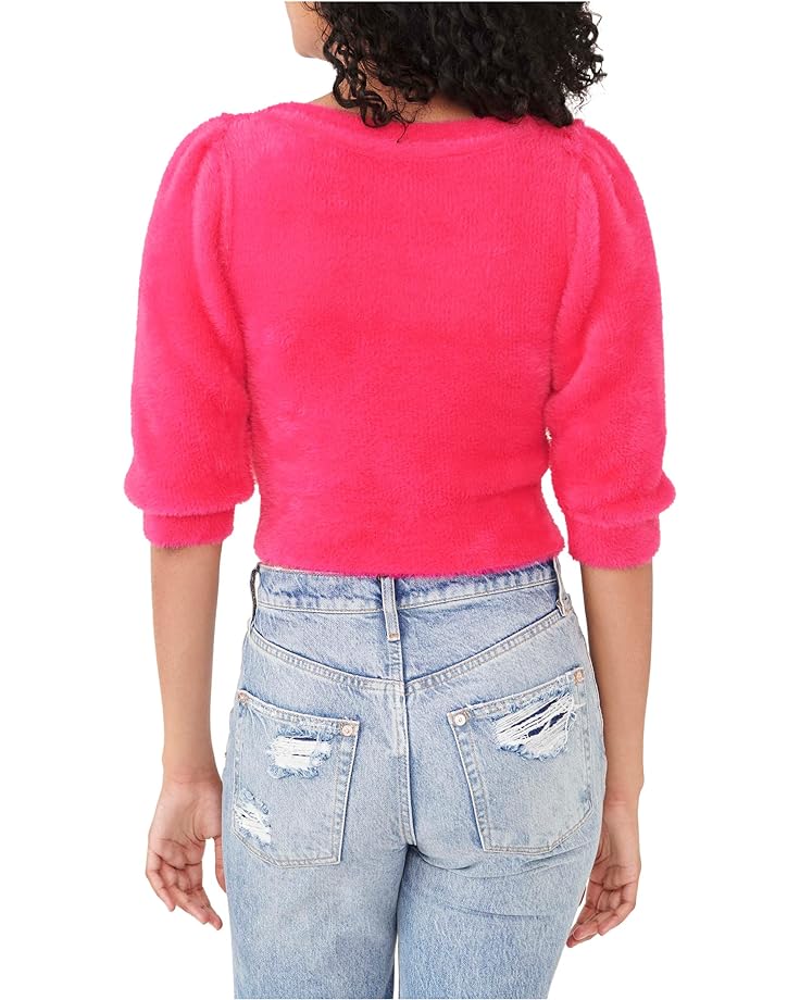 цена Свитер Free People Moonbeam 3/4 Puff Sleeve Pullover Pullover, цвет Raspberry Pop