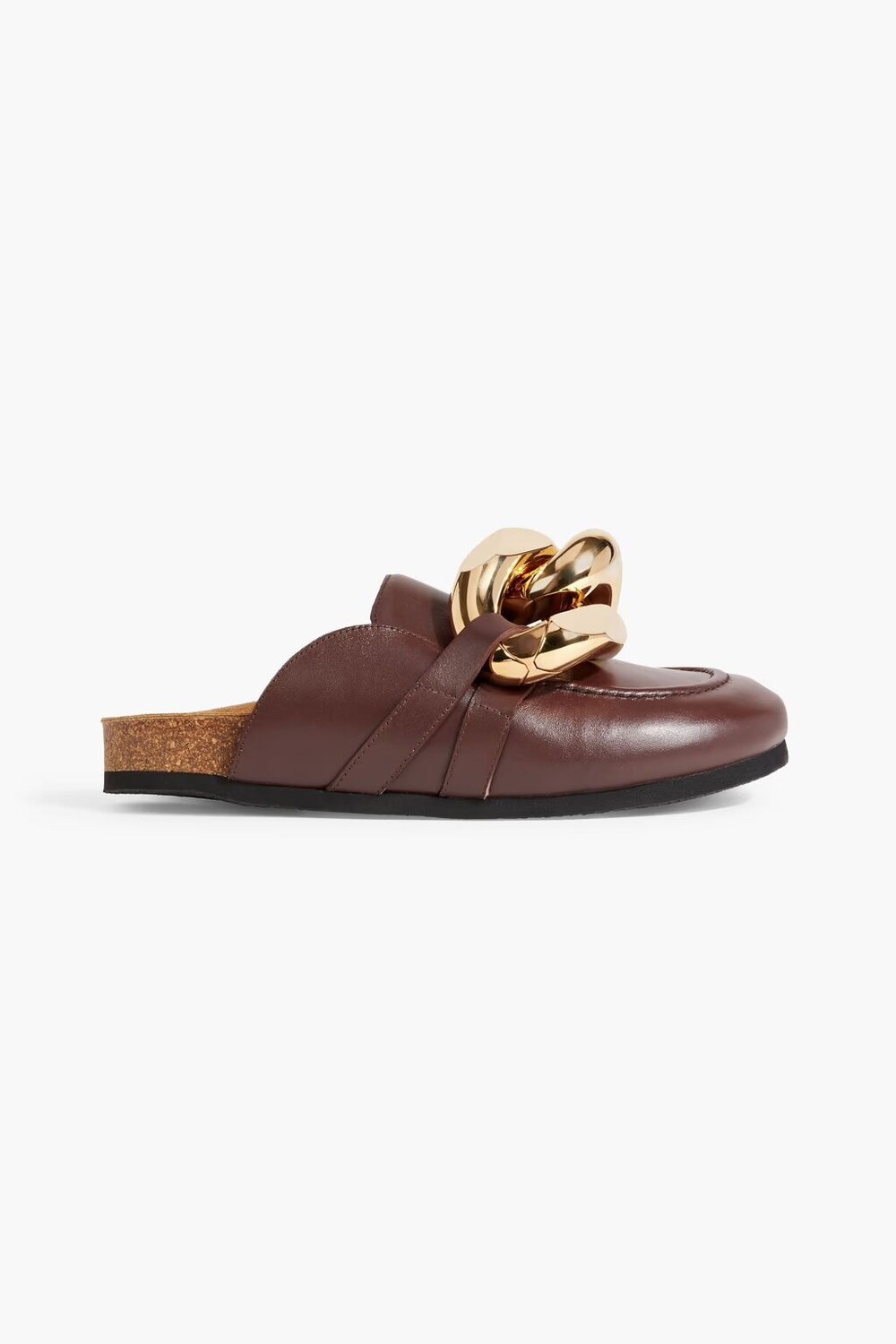 

Кожаные тапочки с цепочкой Jw Anderson, шоколад