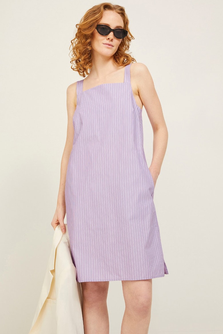 Короткое платье из натурального хлопка Jjxx, фиолетовый платье трапеция из хлопка фиолетовый