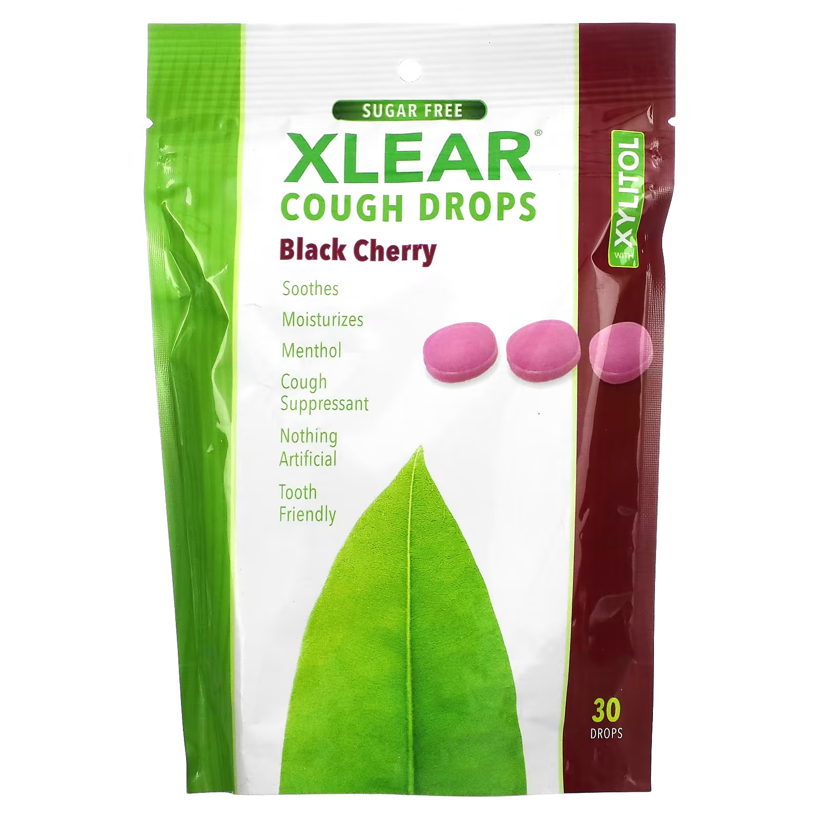 Леденцы Xlear от кашля без сахара, черная вишня, 30 капель цена и фото