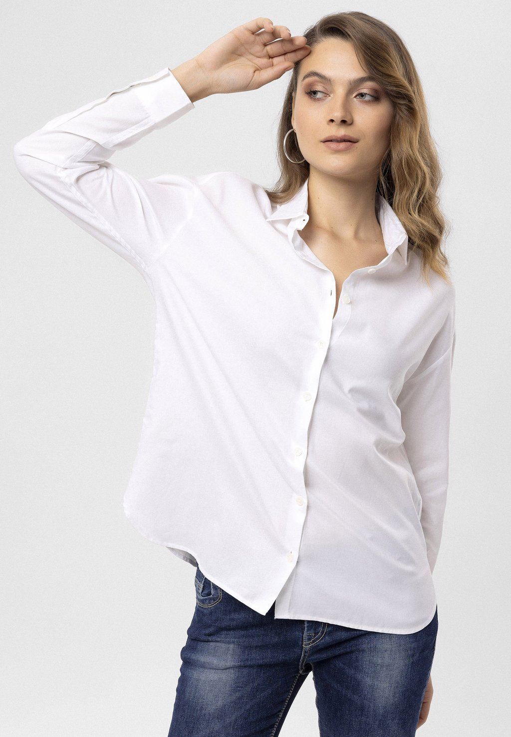 цена Блузка-рубашка CLASSIC BLOUSE By Diess Collection, цвет white