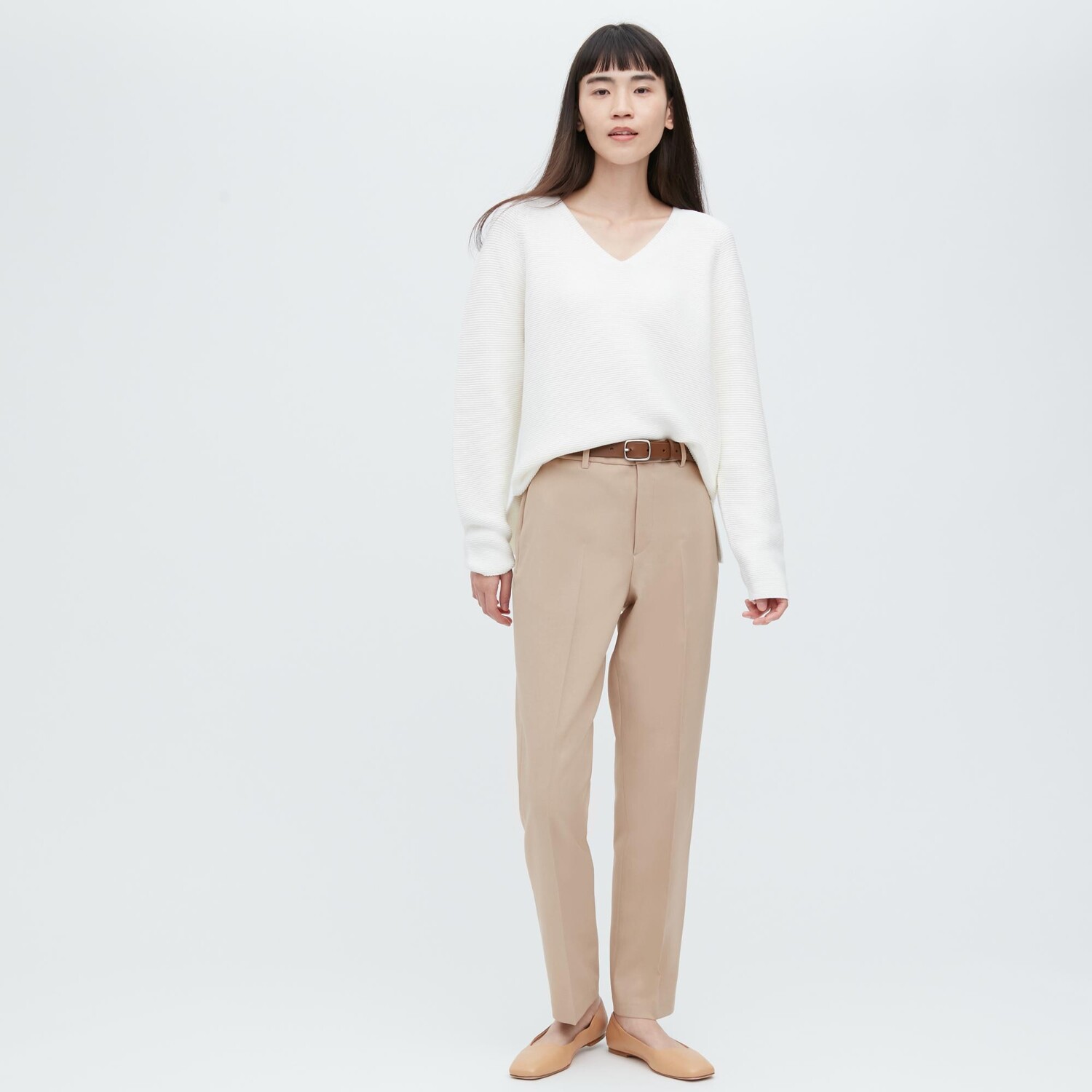 

Брюки Kando Uniqlo прямые, бежевый
