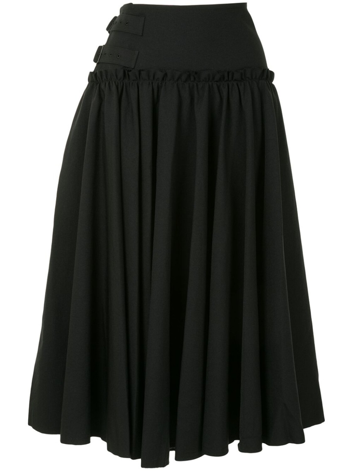 

Yohji Yamamoto юбка с пряжками сбоку, черный