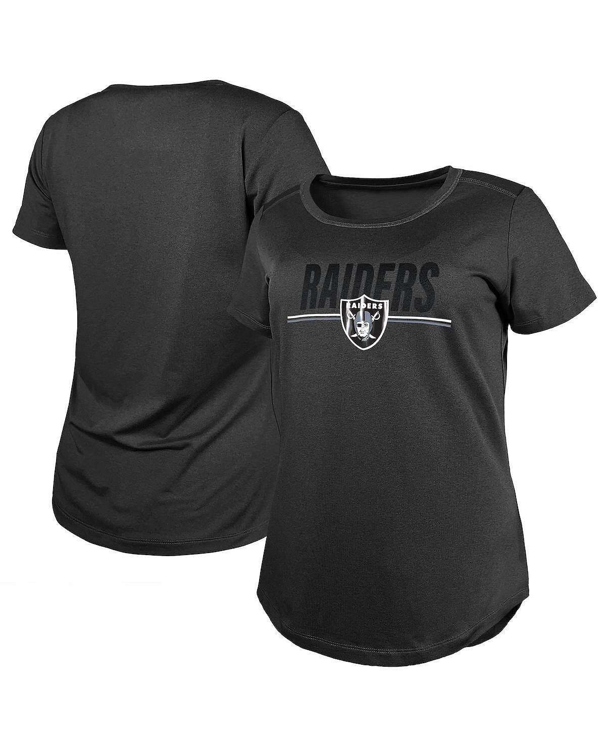 

Черная женская футболка Las Vegas Raiders 2023 Training Camp NFL New Era, черный