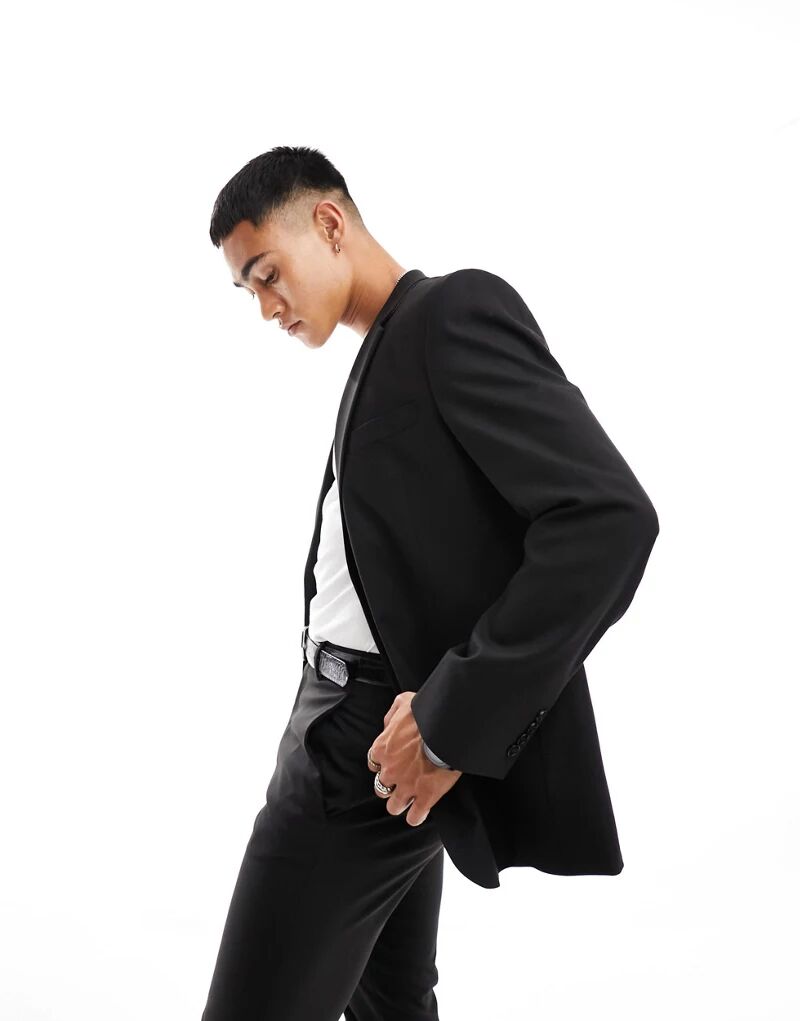 Черный узкий пиджак ASOS черный узкий пиджак asos