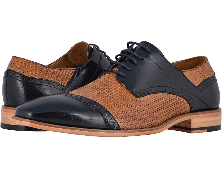 

Оксфорды Stacy Adams Vilas Cap Toe Oxford, цвет Navy/Tan