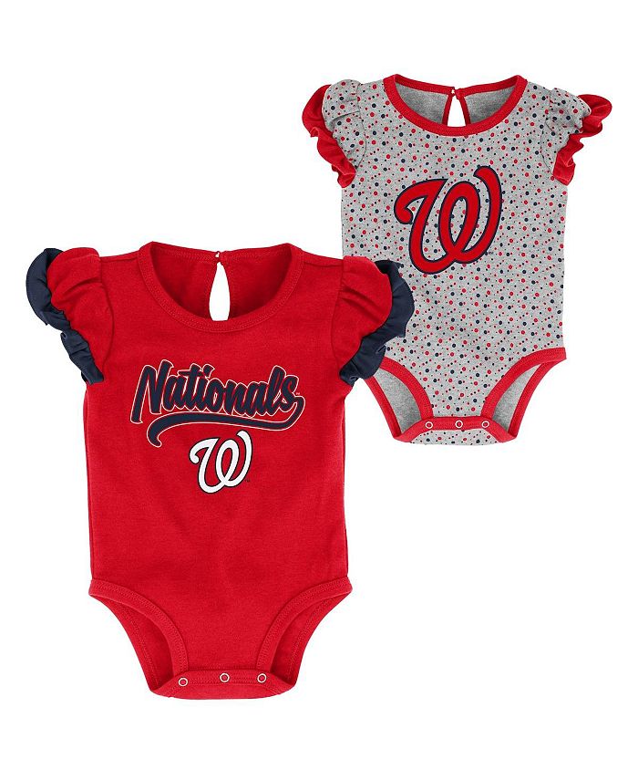 Комплект из двух боди для новорожденных: красный, серый, меланжево-серый Washington Nationals Scream and Shout Outerstuff, красный