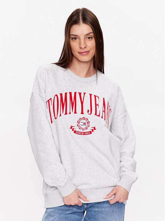 

Толстовка оверсайз Tommy Jeans, серый