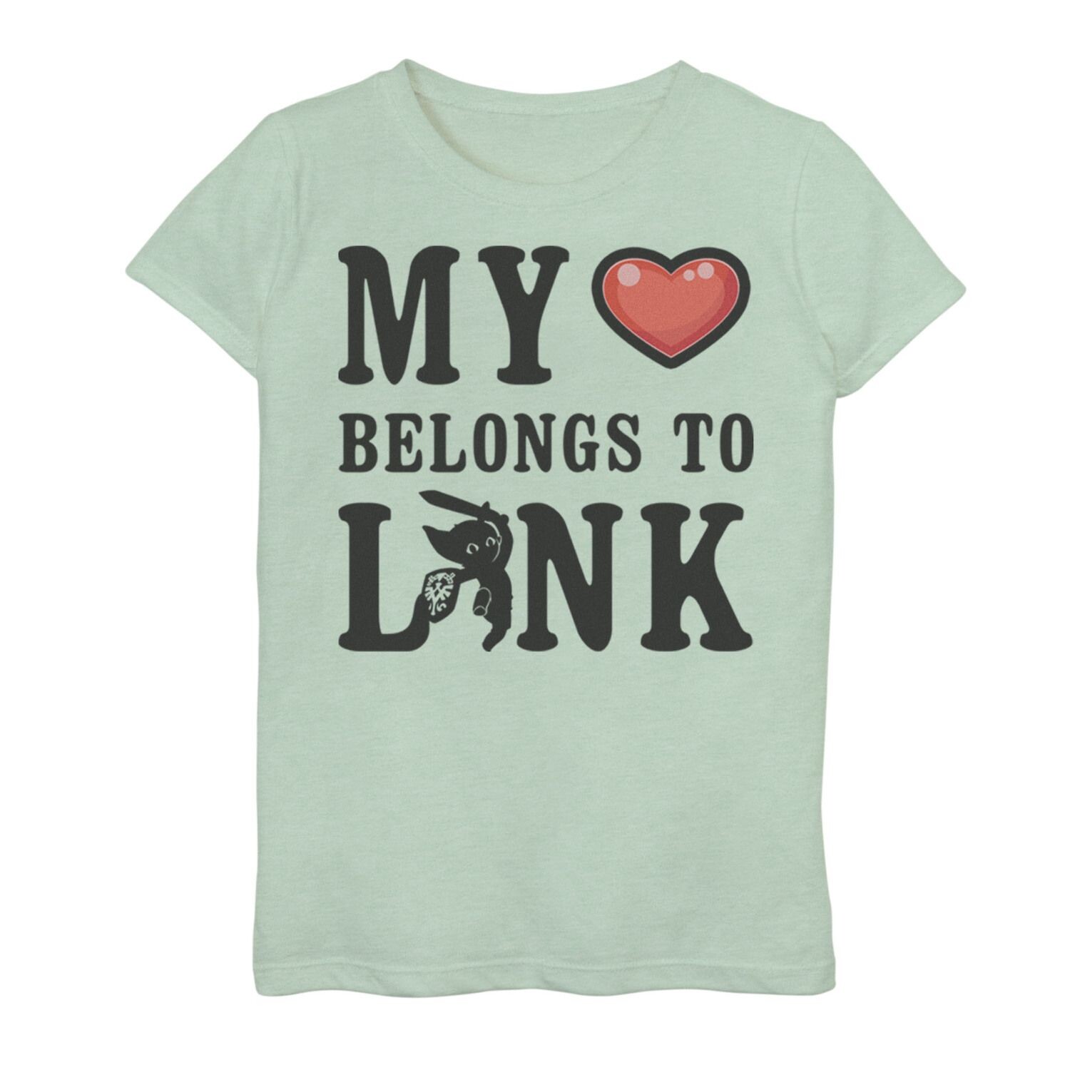 

Футболка Nintendo Legend of Zelda для девочек 7–16 лет с рисунком My Heart Belongs To Link Licensed Character