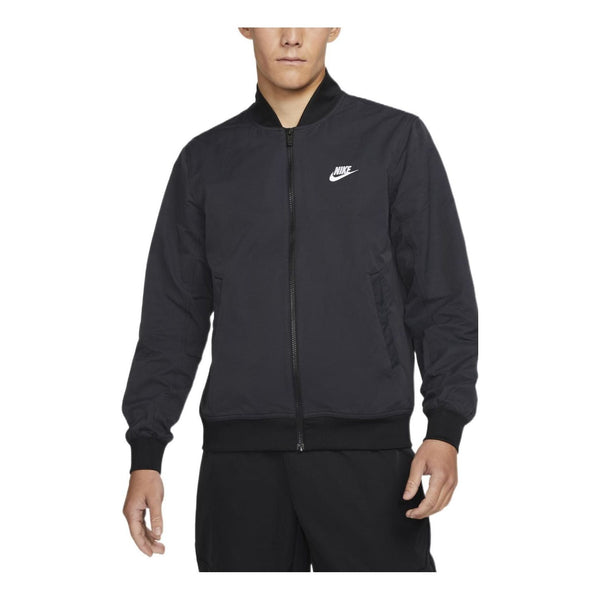 Куртка Men's Nike Solid Color Logo Stand Collar Long Sleeves Jacket Black, черный