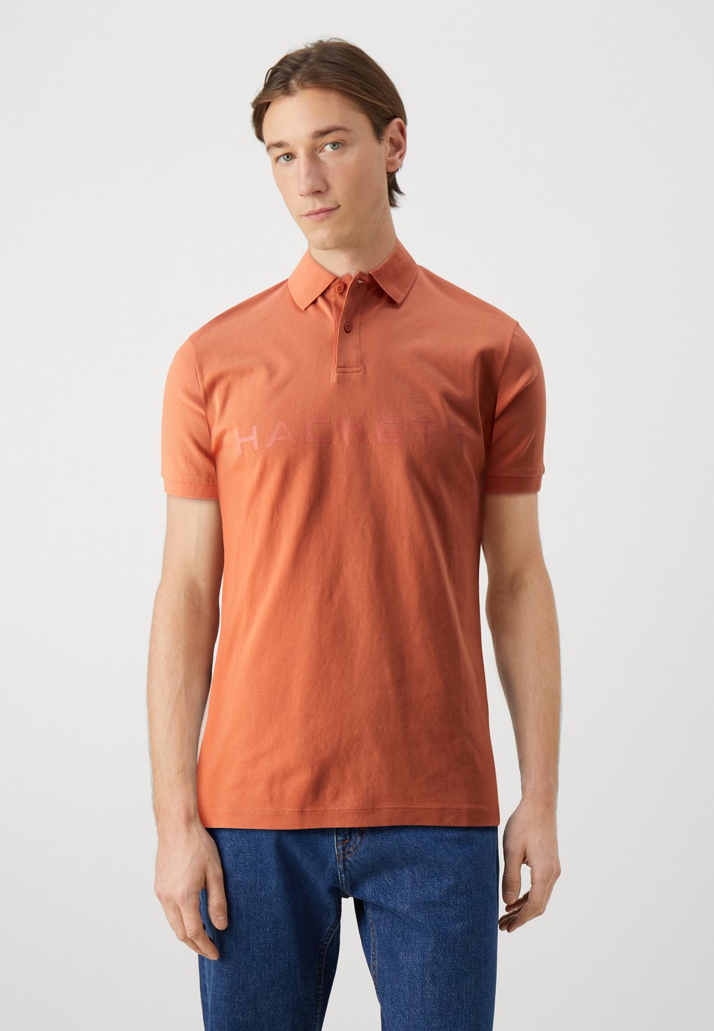 Рубашка поло Hackett London, оранжевый