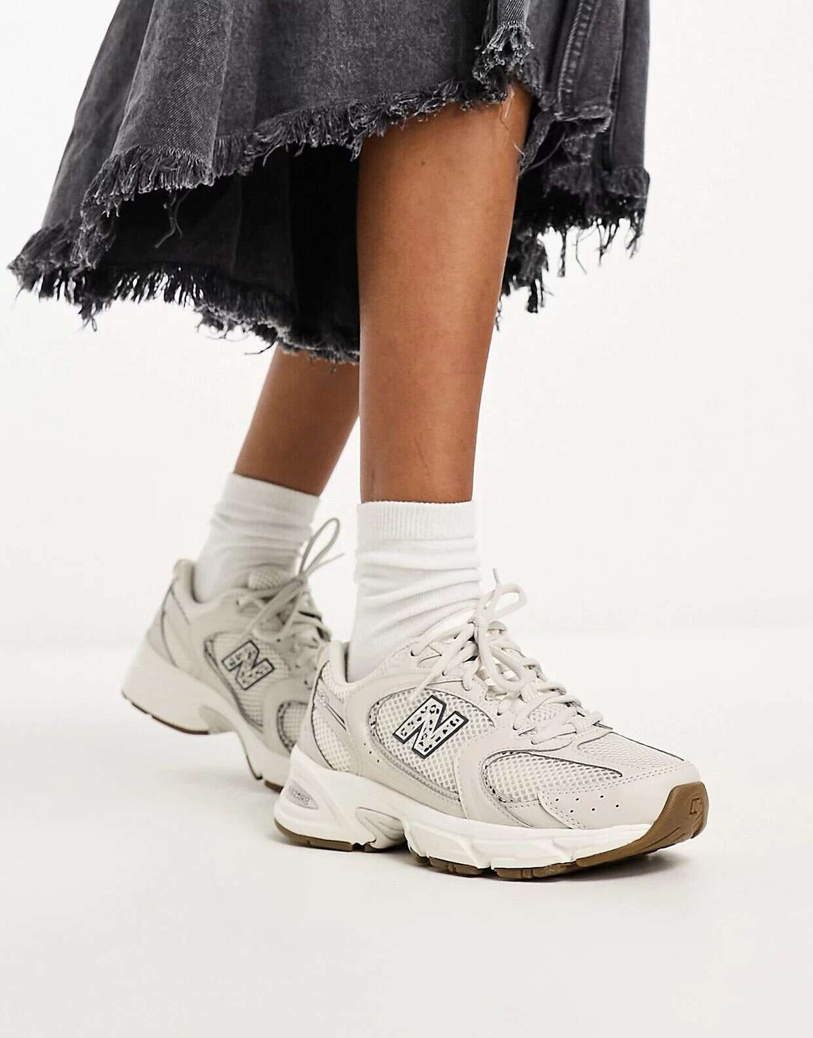 

Кроссовки New Balance 530 бежевого цвета с леопардовым принтом, Бежевый