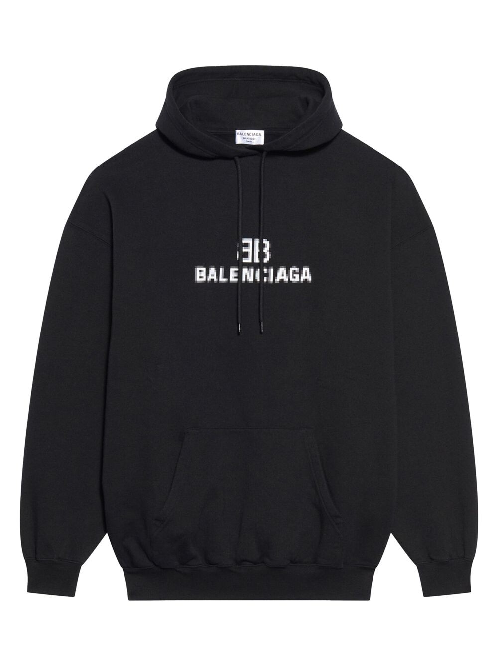 

Худи средней посадки BB Pixel Balenciaga, черный