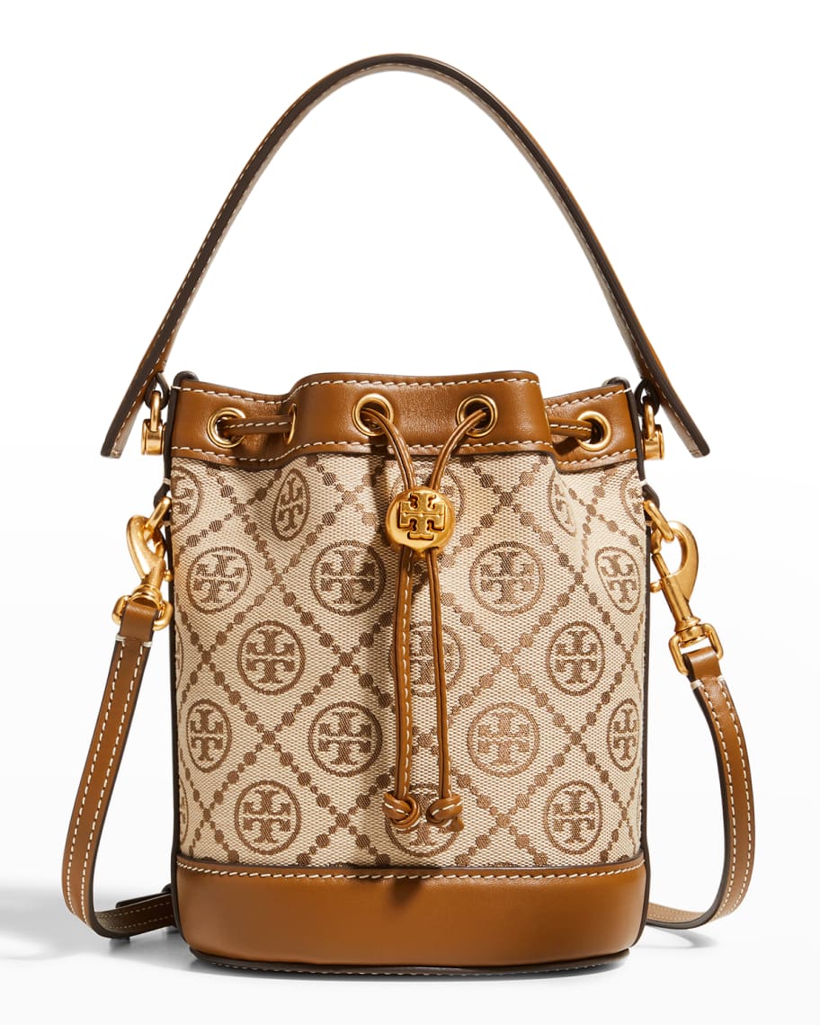 

Жаккардовая сумка-мешок Mini T с монограммой Tory Burch