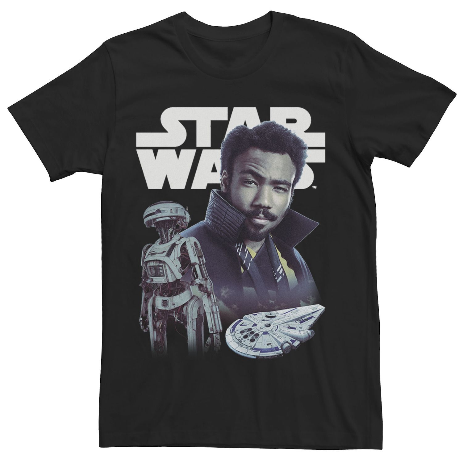 Мужская футболка с логотипом Han Solo Movie Lando Story Star Wars