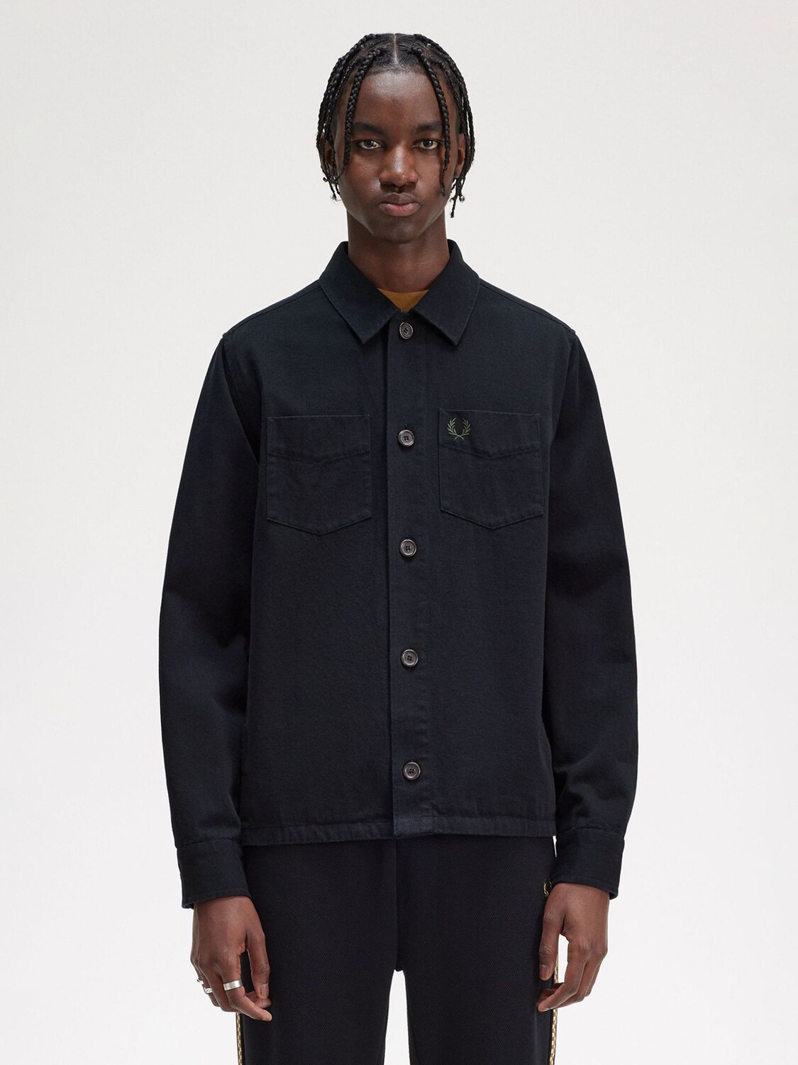 

Саржевая рубашка Fred Perry, черный