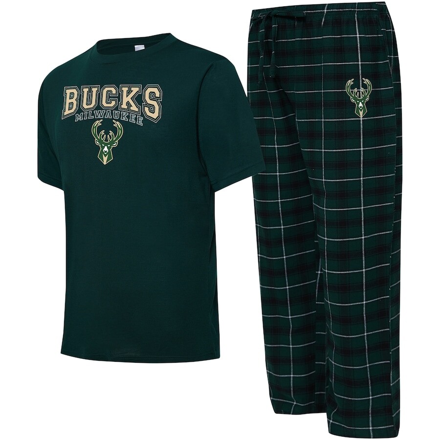 

Пижамный комплект College Concepts Milwaukee Bucks, зеленый