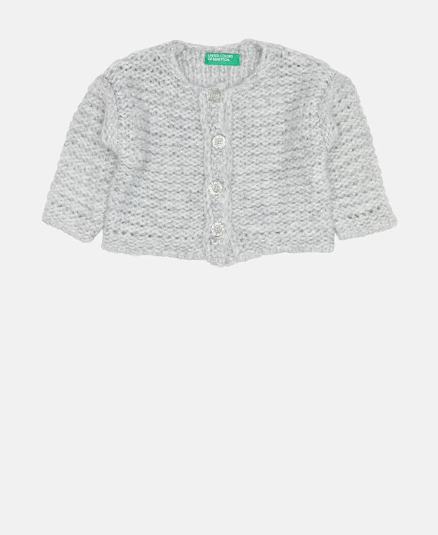 

Кардиган United Colors of Benetton, светло-серый