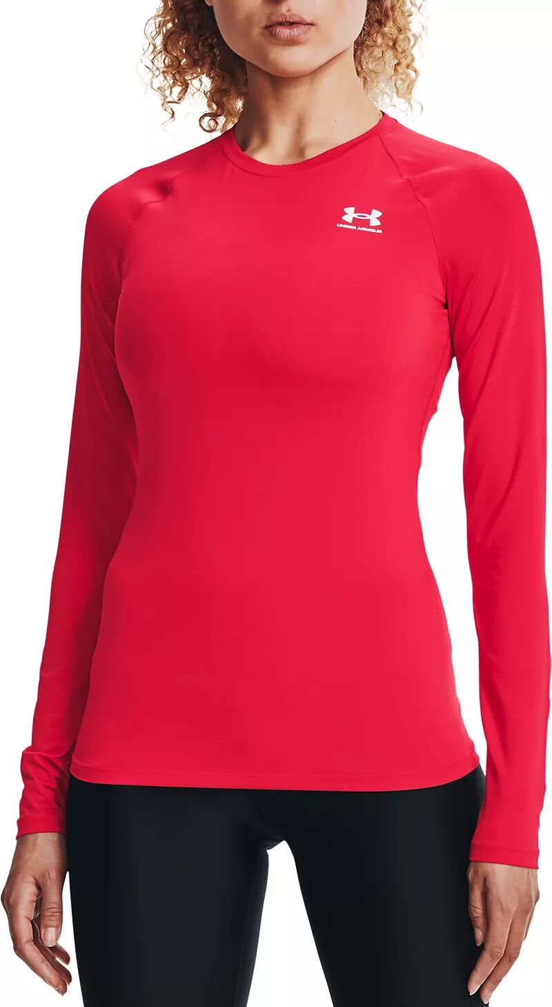 Женская компрессионная рубашка с длинными рукавами Under Armour HeatGear, красный