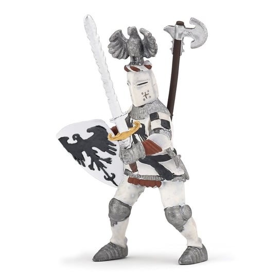 Папо, Коллекционная фигурка, 39785 Белый рыцарь с гербом орла Papo papo коллекционная фигурка серия рыцари рыцарь быка 39917