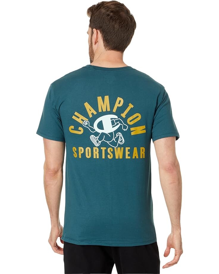 

Футболка Champion Classic Graphic Tee, цвет Metallic Teal