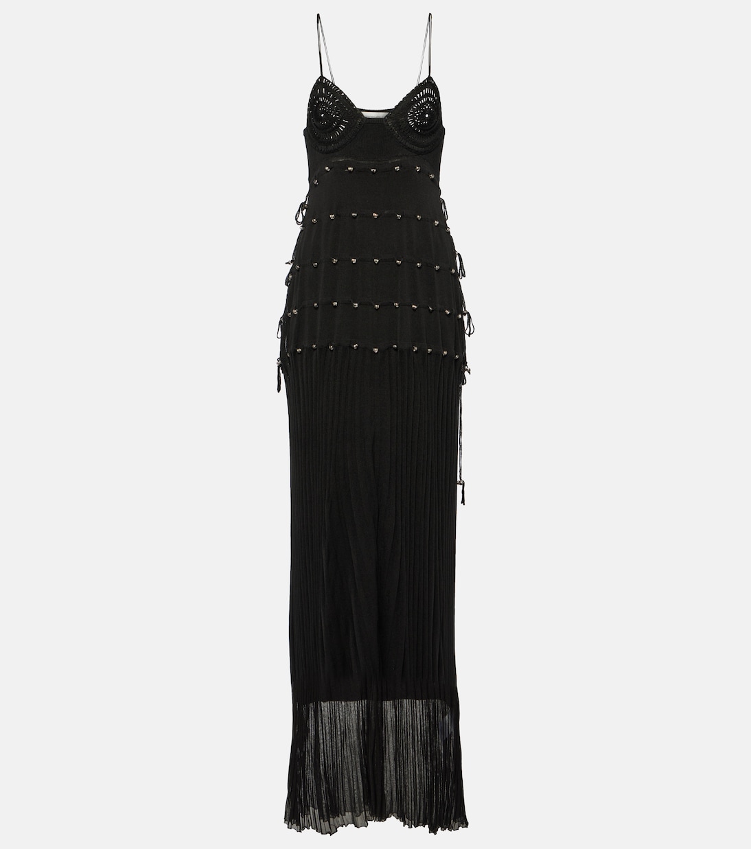 Платье макси reminiscence, расшитое бисером Christopher Esber, черный