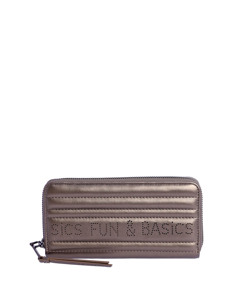 

Серебряный женский кошелек на молнии Fun & Basics, серебро