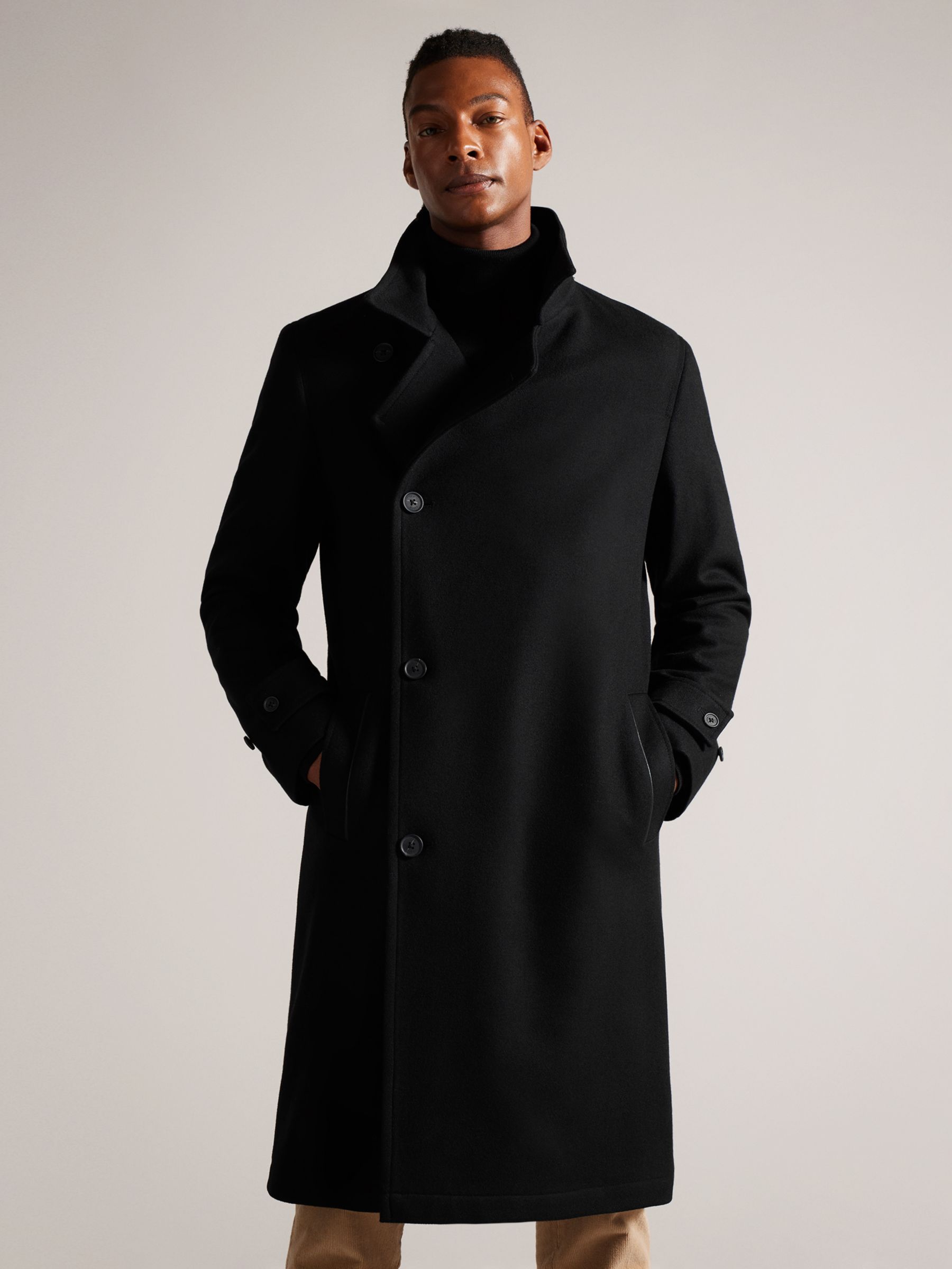Пальто-воронка с запахом Radford из смесовой шерсти Ted Baker, черный пальто ted baker пальто зимнее