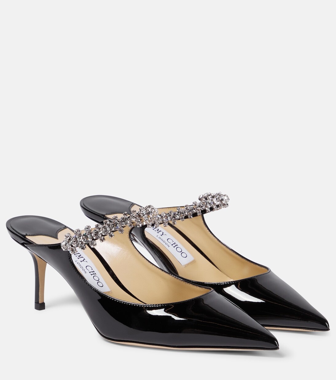 

Декорированные мюли Bing 65 из лакированной кожи Jimmy Choo, черный