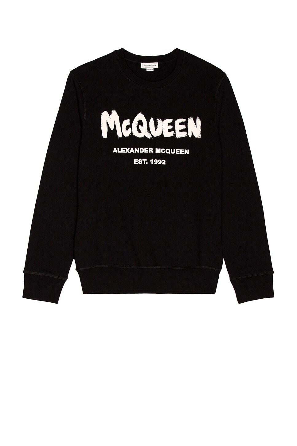 

Толстовка с принтом граффити Alexander Mcqueen, цвет Black & Ivory