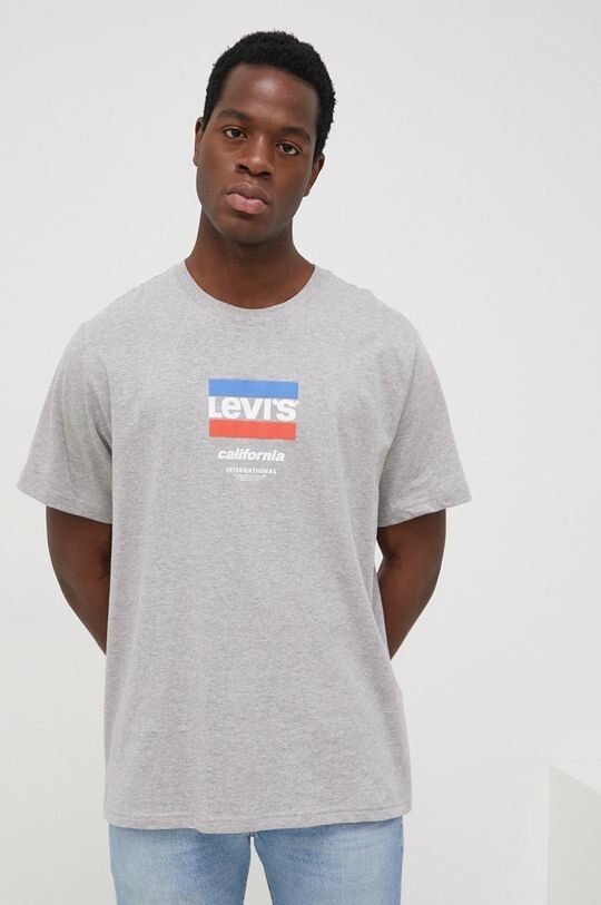 

Хлопковая футболка Levi's, серый