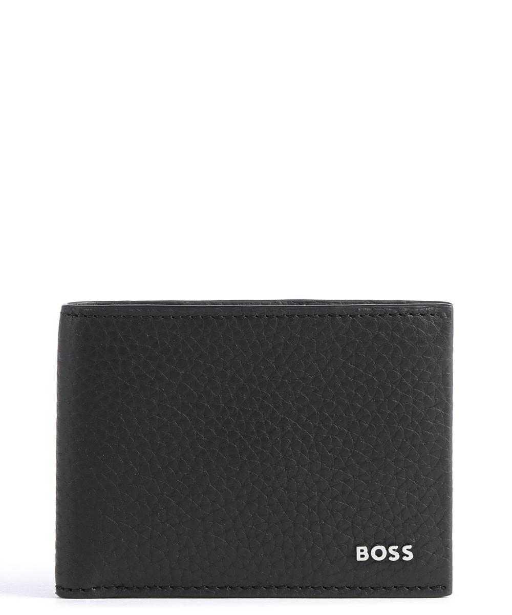RFID-кошелек Crosstown из зернистой яловой кожи Boss, черный