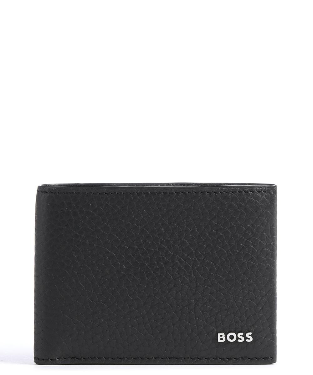 

RFID-кошелек Crosstown из зернистой яловой кожи Boss, черный