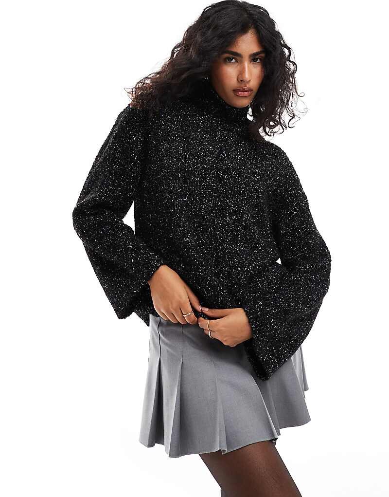

ASOS DESIGN – Свитер с высоким воротником из ворсовой пряжи