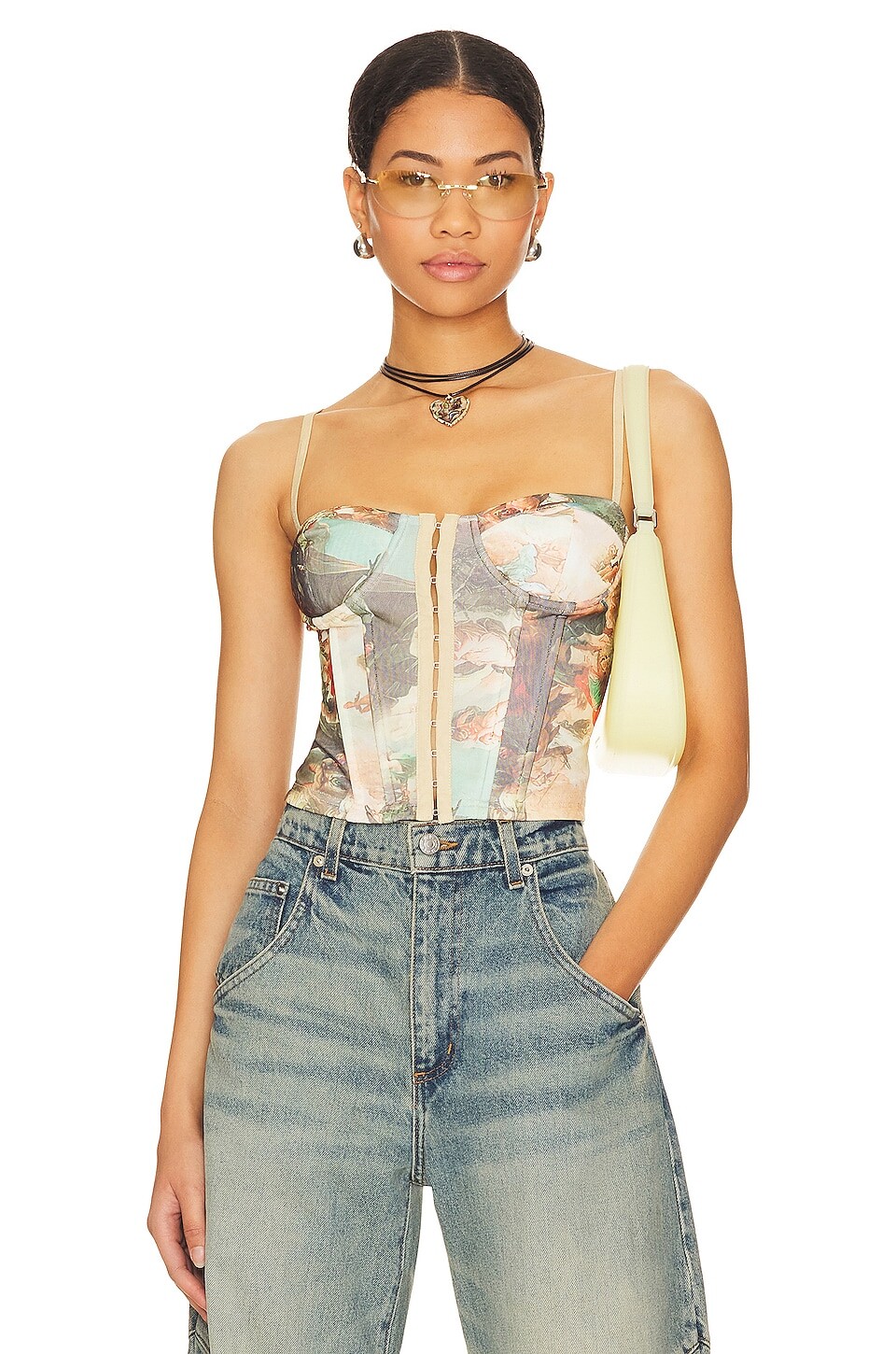

Топ superdown Ziva Bustier, цвет Tan Multi