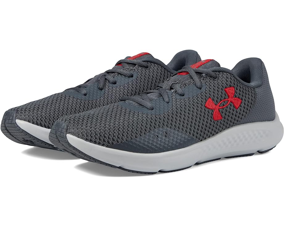 цена Кроссовки Under Armour Charged Pursuit 3, цвет Pitch Gray/Pitch Gray/Red