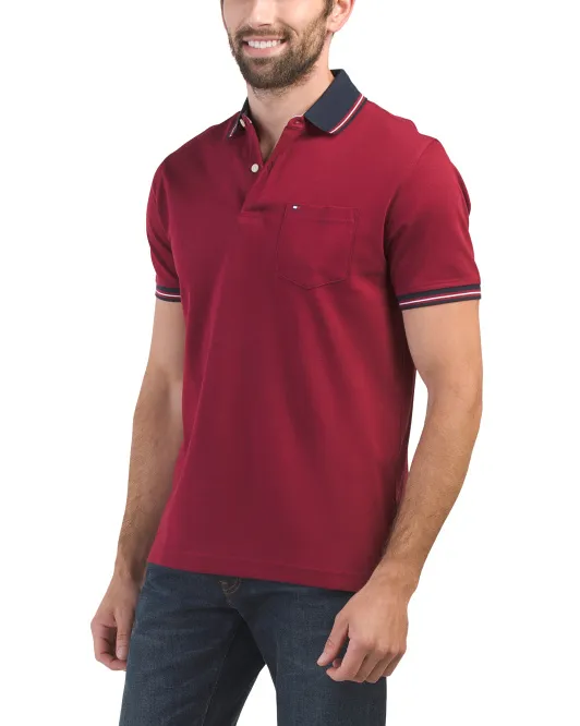 

Поло Thoreau с короткими рукавами и карманами Tommy Hilfiger, цвет Rogue