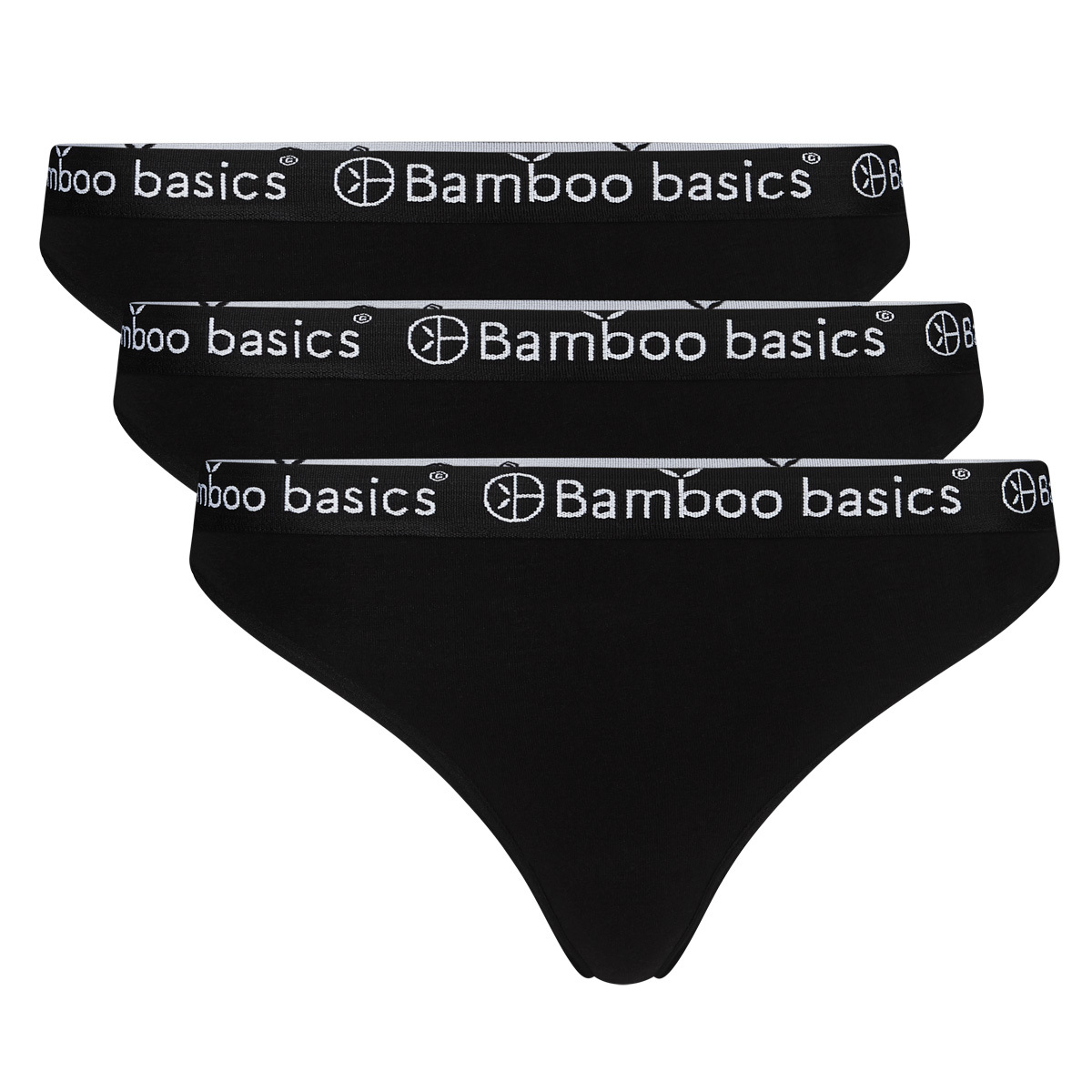 Стринги Bamboo Basics 3 шт, черный