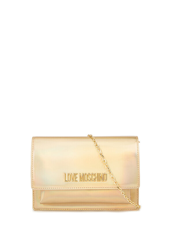 

Золотая женская сумка через плечо для вечернего платья Love Moschino