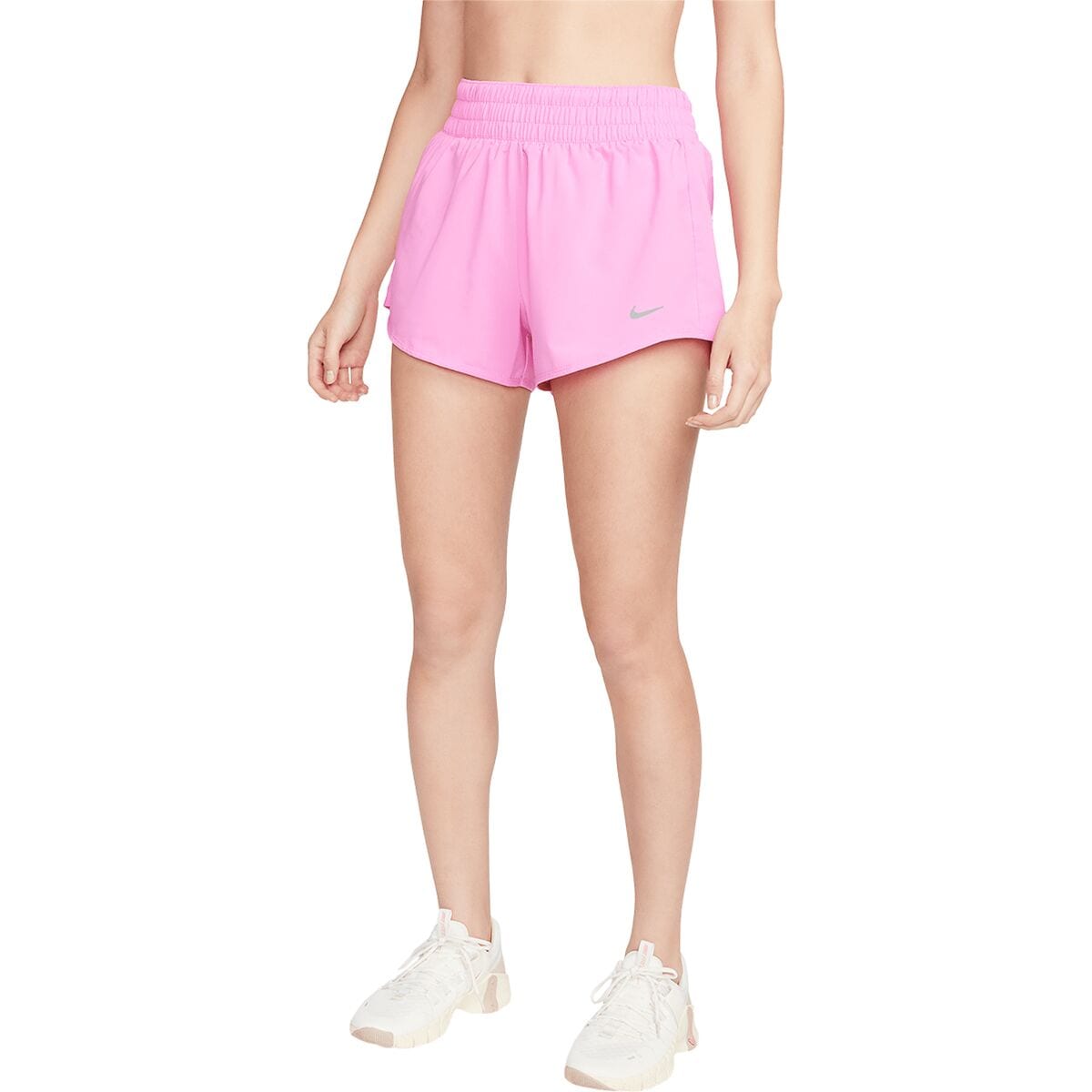 цена Короткие шорты one dri-fit на подкладке длиной 3 дюйма Nike, цвет playful pink/reflective silv