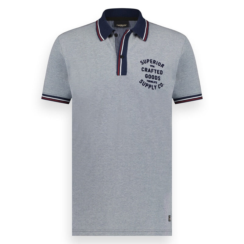 

Поло Twinlife Polo Shirt twinstripe, синий