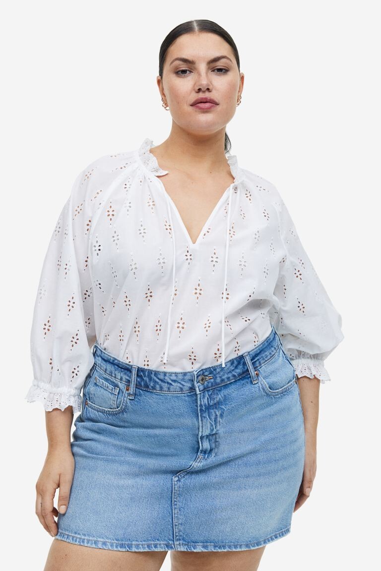 

Блузка с вышивкой бродери H&M