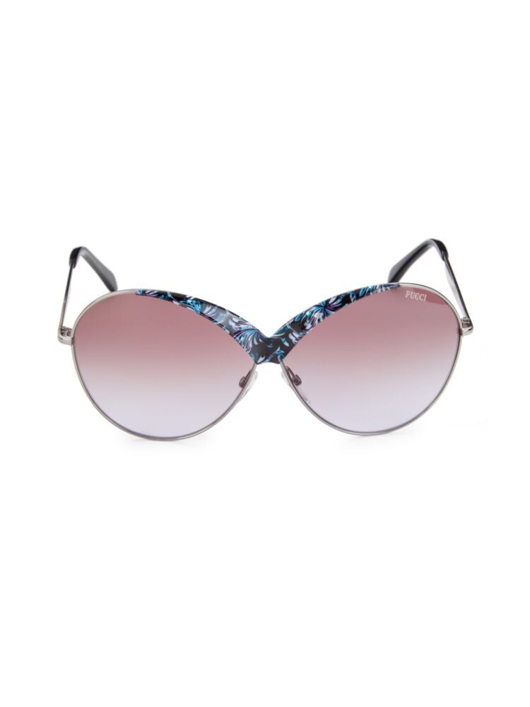 

Круглые солнцезащитные очки 65MM Emilio Pucci, серый