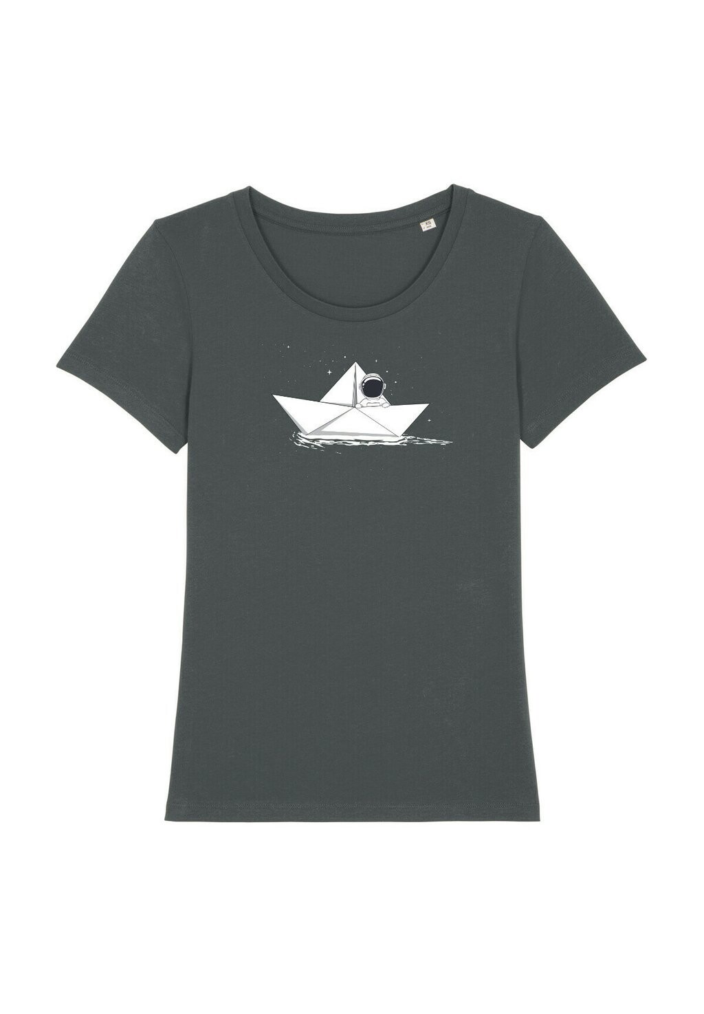 

Футболка с принтом ASTRONAUT IN PAPER BOAT Watapparel, цвет anthracite